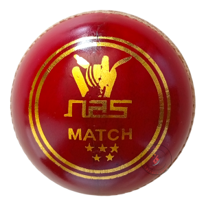 NAS MATCH RED156 GRAMS 4 PIECE - Cricket Ball